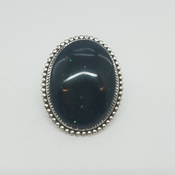 GASOLINE GLAMOUR Jewelry - Green glitter cocktail ring sample GASOLINE GLAMOUR Jewelry - Green glitter cocktail ring sample